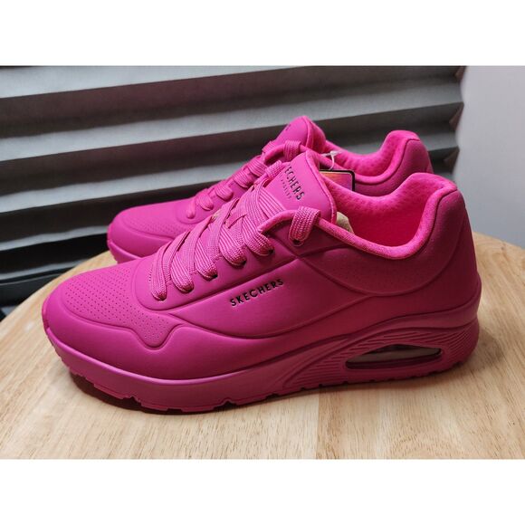 Skechers Uno “Stand On Air” Sneakers | Hot Pink | M8 / W9.5-10 | NWT - Picture 7 of 12